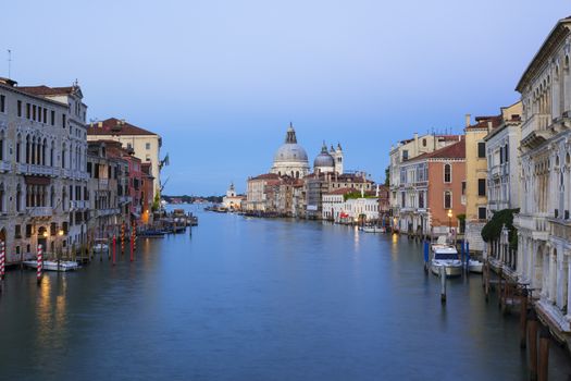View of the Grand Canal and Basilica Santa Maria della Salute, Venice, Italy