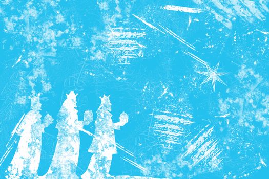 abstract blue background with grungy texture for christmas