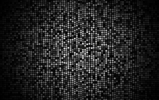 black and white dots stage background, vignette