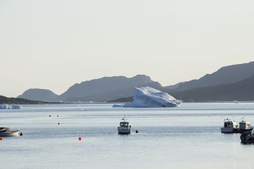 iceberg near a port in south greenland