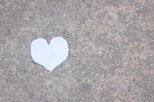 heart paper on the ground with copyspace
