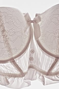 Female lace bra isolated on white background