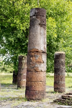 Sukhothai pillar, Sukhothai Historical Park, former capital city of Thailand