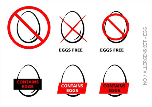 Eggs Free Symbols on white background