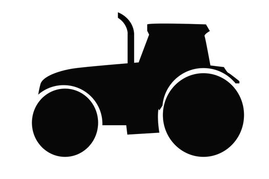 tractor on white