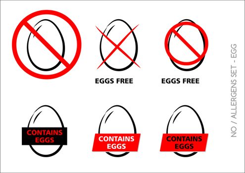Eggs Free Symbols on white background