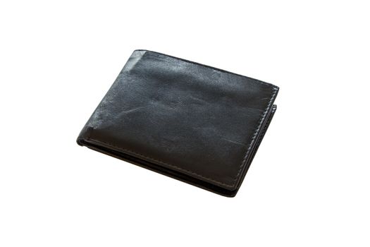 Handmade billfold on white background