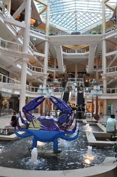 The interior of The Gallery at Harborplace in Baltimore, Maryland