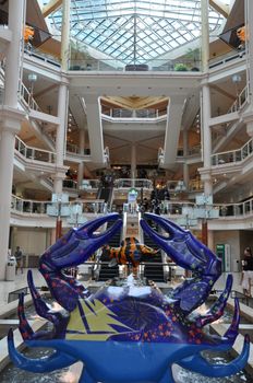 The interior of The Gallery at Harborplace in Baltimore, Maryland