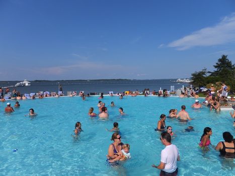 Poolside fun at the Hyatt Regency Chesapeake Bay resort in Cambridge, Maryland