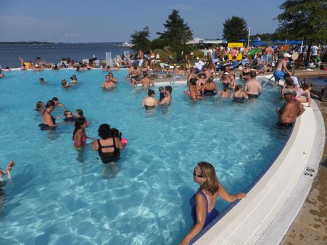 Poolside fun at the Hyatt Regency Chesapeake Bay resort in Cambridge, Maryland