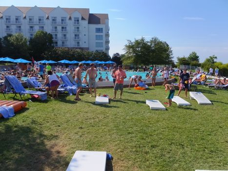 Poolside fun at the Hyatt Regency Chesapeake Bay resort in Cambridge, Maryland