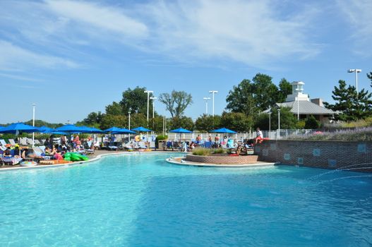 Poolside fun at the Hyatt Regency Chesapeake Bay resort in Cambridge, Maryland