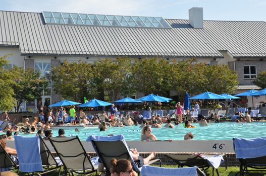 Poolside fun at the Hyatt Regency Chesapeake Bay resort in Cambridge, Maryland