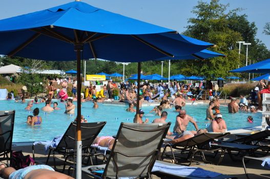 Poolside fun at the Hyatt Regency Chesapeake Bay resort in Cambridge, Maryland