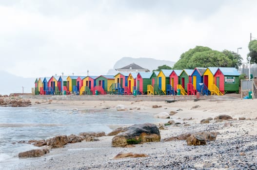 Multi-colored beach huts at St. James