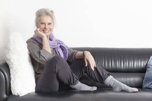 An image of a best age woman relaxing at home