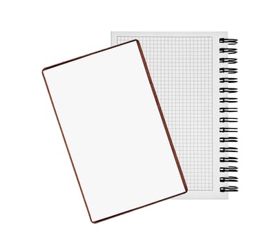 two notepads isolated