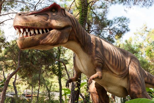 Tyrannosaurus - prehistoric era dinosaur showing his toothy mouth