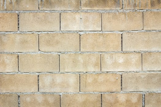 Hollow brick wall with grunge texture, background