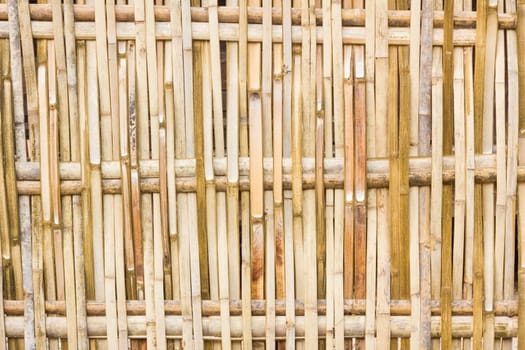 Bamboo fences in rural areas, horizontal background