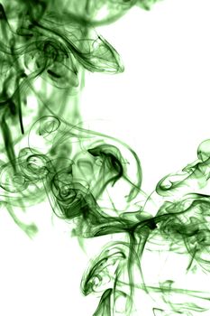 Beautiful smoke on the white background - macro photo