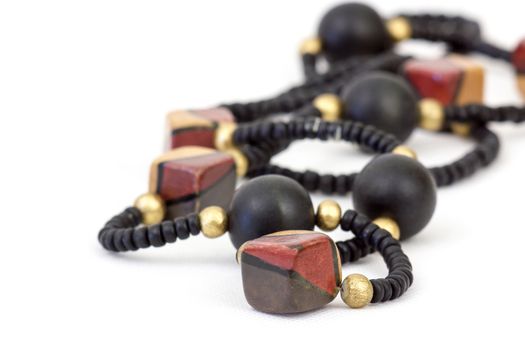 necklace of wooden beads 