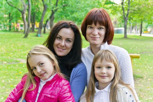 Photo of group beautiful people in summer