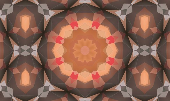 abstract kaleidoscopic pattern, colorful floral background