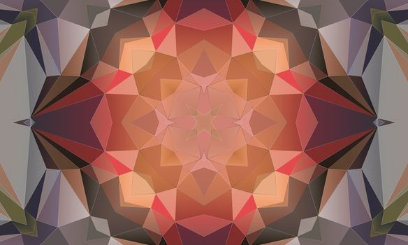 abstract kaleidoscopic pattern, colorful floral background