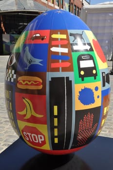 Display at The Faberge Big Egg Hunt in New York