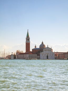 Basilica Di San Giogio Maggiore in Venice on a sunny day