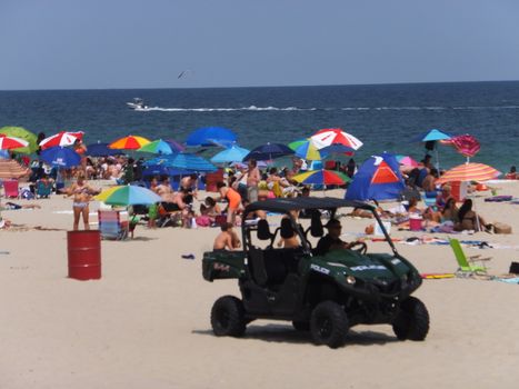 Beach at Seaside Height at Jersey Shore in New Jersey