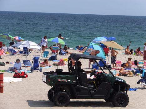 Beach at Seaside Height at Jersey Shore in New Jersey