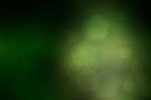 abstract green nature background, pentagon bokeh