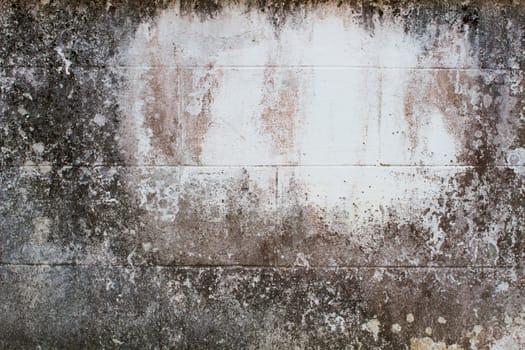 Grunge wall with cracks and white space in the middle.