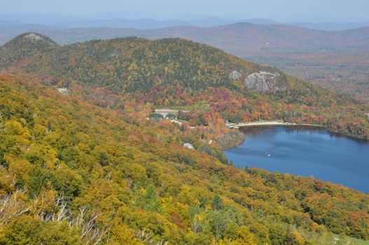 Echo Lake in Franconia Notch in the White Mountains of New Hampshire