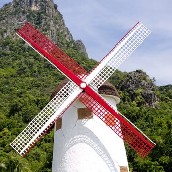 Traditional Dutch windmills