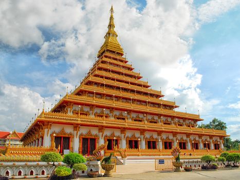 The Nine Story Stupa in Nong-Waeng temple, Thailand.