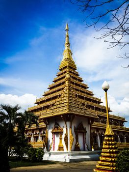 Nine Story Stupa in Nong-Waeng temple, Thailand.