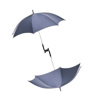 Black umbrellas