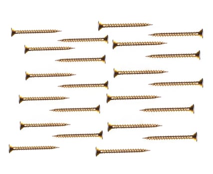 metal screw on a white background