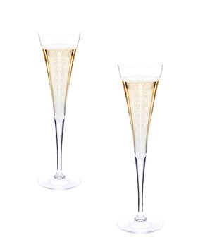 nice champagne in glasses