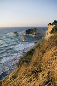 Sea cliff view, Corfu, Greece