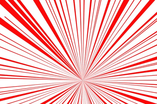 red retro style sunburst on white background