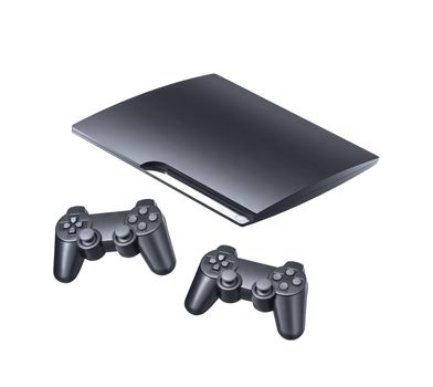 Console accessories on white