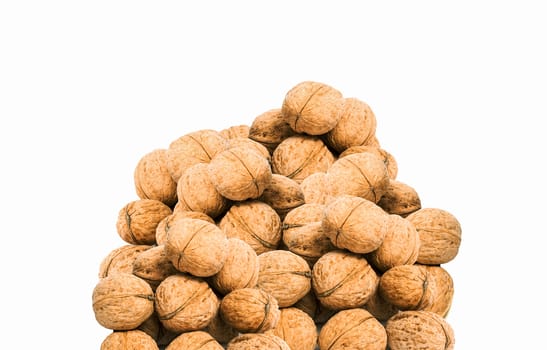 Walnuts isolated on white background