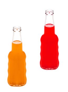 bottle of strawberry and orange juices