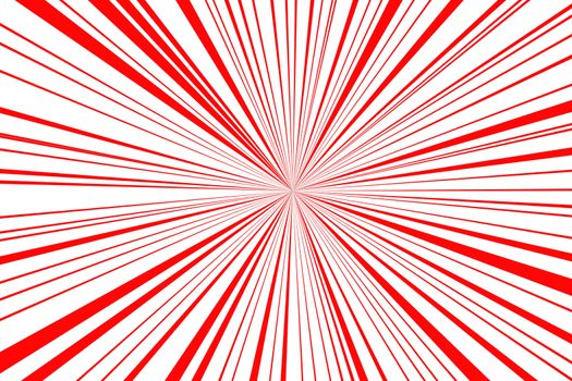 red retro style sunburst on white background