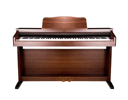 brown piano isolated